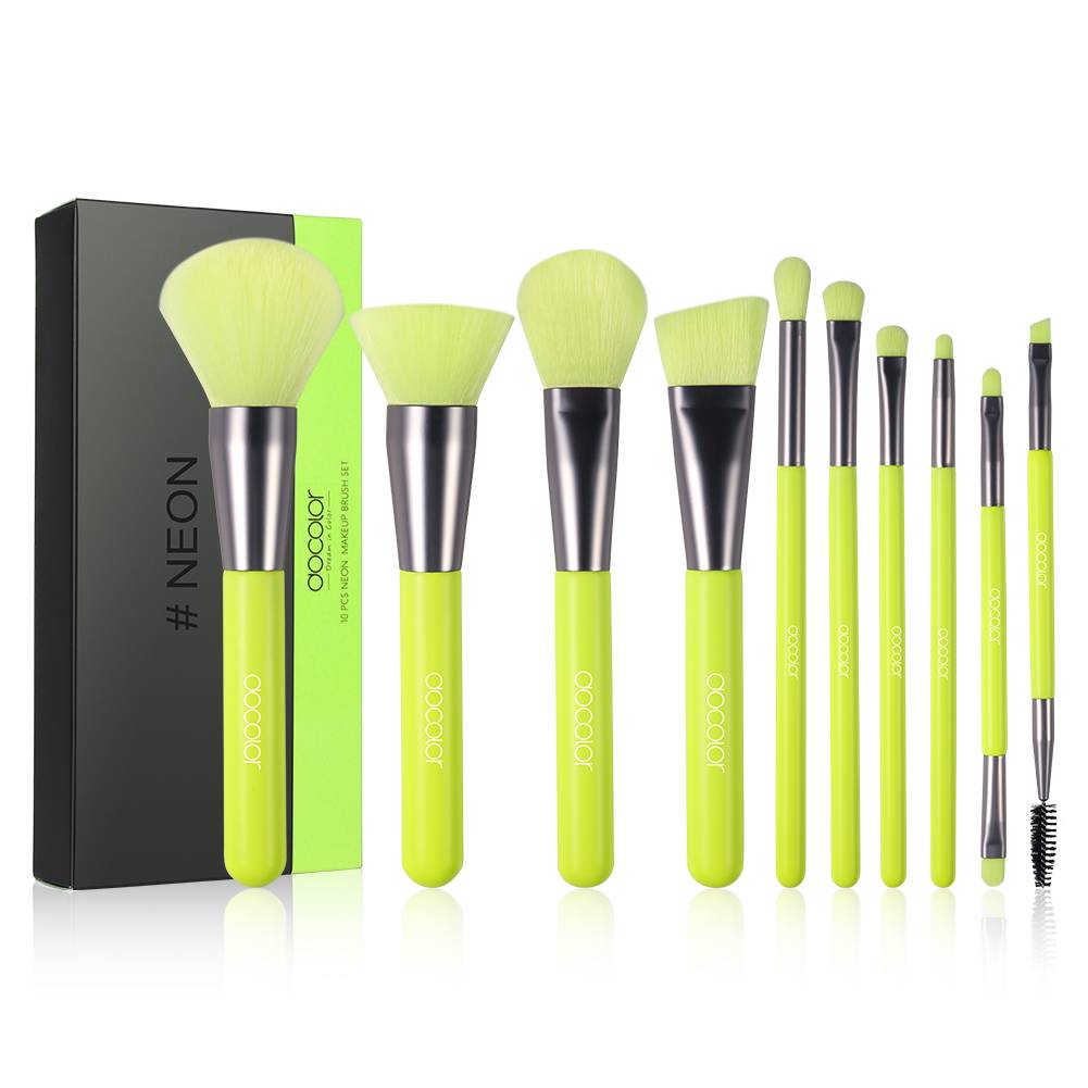 Docolor wholesale makeup brush set supplier colorful cosmetic makeup tool beauty accessories  N1001